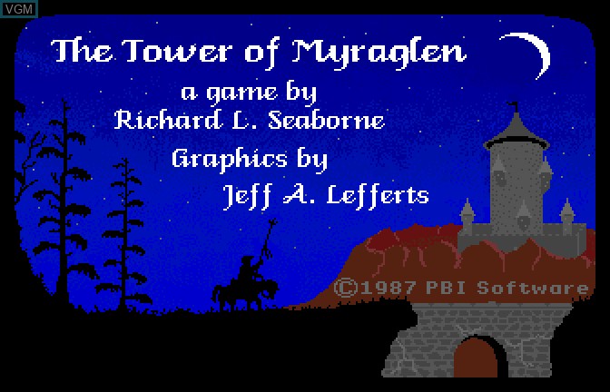 Title screen of the game Tower of Myraglen, The on Apple II GS