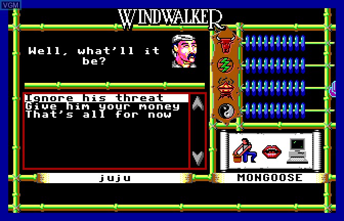 In-game screen of the game Windwalker on Apple II GS