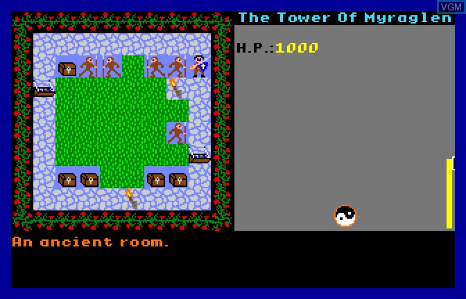 In-game screen of the game Tower of Myraglen, The on Apple II GS