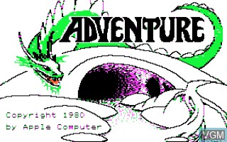 Title screen of the game Adventure on Apple II
