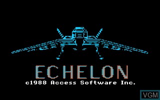 Title screen of the game Echelon on Apple II
