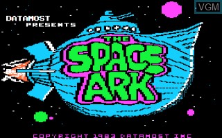 Title screen of the game Space Ark on Apple II