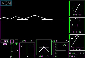 In-game screen of the game Airplane Simulator on Apple II