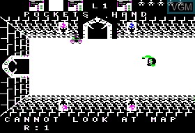 In-game screen of the game Alcazar The Forgotten Fortress on Apple II