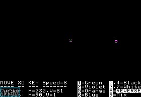 In-game screen of the game Alpha Plot) on Apple II