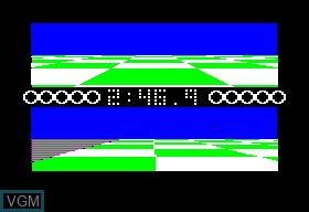 In-game screen of the game Ballblazer on Apple II