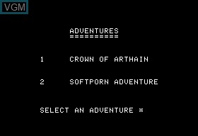 In-game screen of the game Crown of Arthain & Softporn Adventure on Apple II