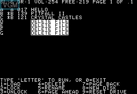 In-game screen of the game Crystal Castles on Apple II