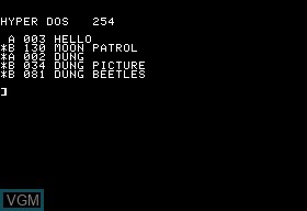 In-game screen of the game Dung Beetles  & Moon Patrol on Apple II