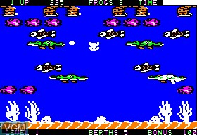 In-game screen of the game Frogger II - Three Deep on Apple II
