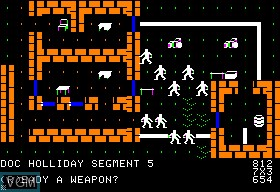 In-game screen of the game Gunfight on Apple II
