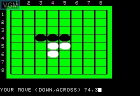 In-game screen of the game High Resolution Othello on Apple II