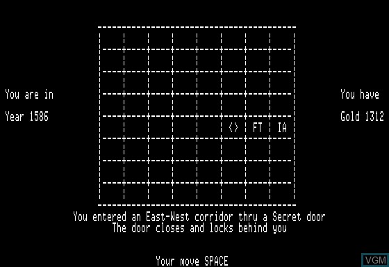 In-game screen of the game History Adventure on Apple II