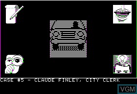 In-game screen of the game Mystery Master - Murder By The Dozen on Apple II