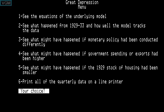 Simulating The Great Depression 1929-1933