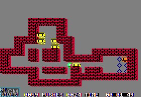 In-game screen of the game Sokoban on Apple II