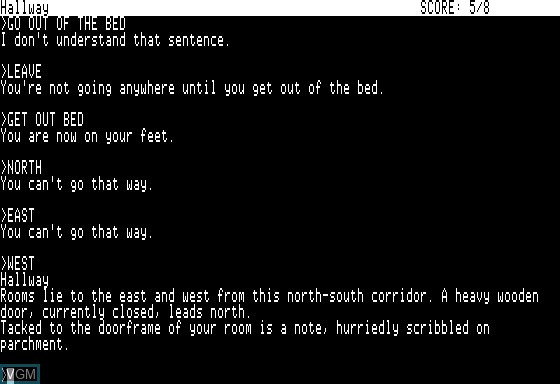 In-game screen of the game Sorcerer on Apple II