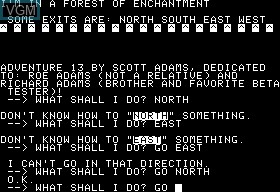 In-game screen of the game Sorcerer of Claymorgue Castle on Apple II