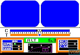 In-game screen of the game Space Shuttle on Apple II