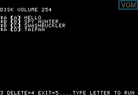 In-game screen of the game Spy Hunter & Swashbucker & Taipan on Apple II