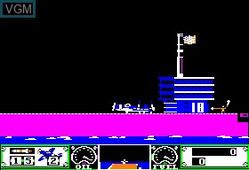 In-game screen of the game Wings of Fury on Apple II
