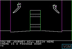 In-game screen of the game Wizard I on Apple II