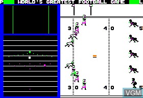 In-game screen of the game World's Greatest Football, The on Apple II