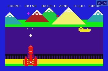 In-game screen of the game 3D Battle Zone on Mattel Aquarius