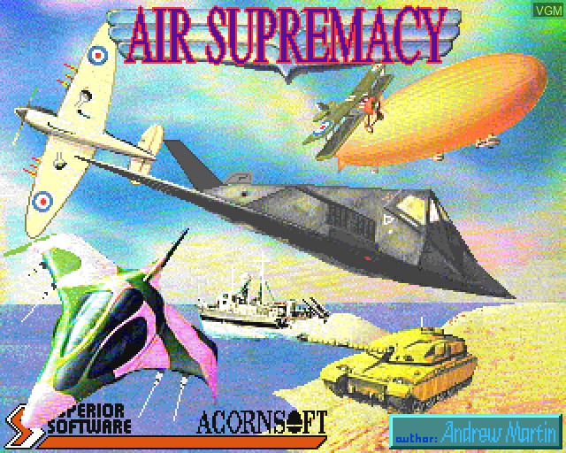 Title screen of the game Air Supramecy on Acorn Archimedes