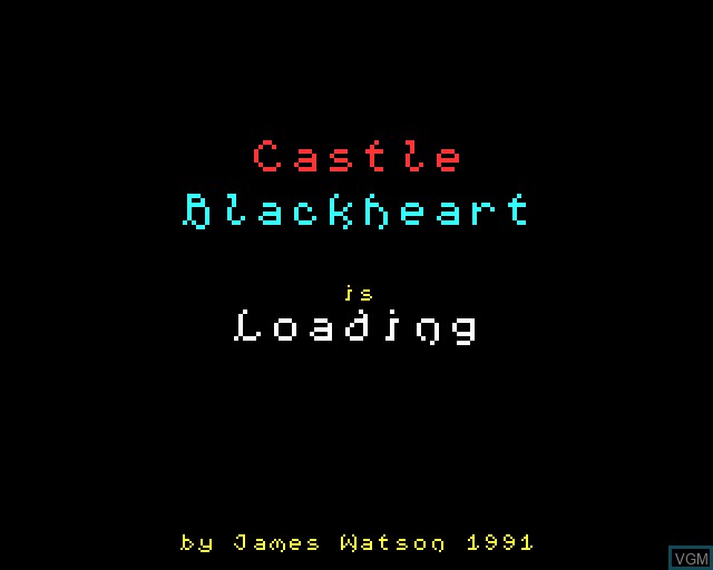 Title screen of the game Castle Black Heart on Acorn Archimedes