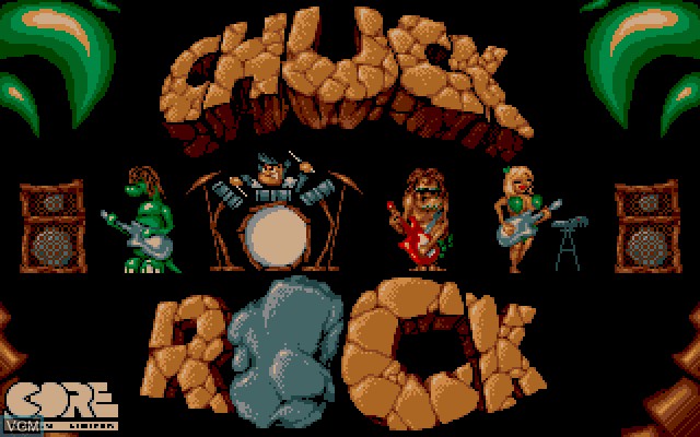Title screen of the game Chuck Rock on Acorn Archimedes