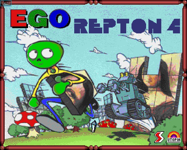 Title screen of the game EGO - Repton 4 on Acorn Archimedes