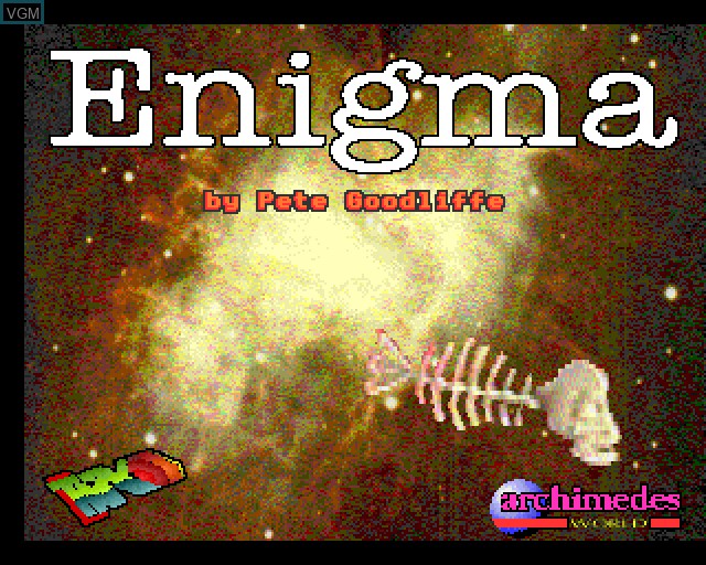 Title screen of the game Enigma on Acorn Archimedes