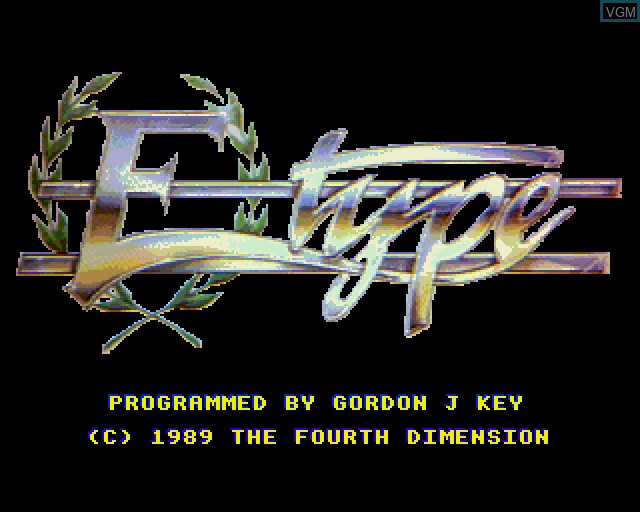 Title screen of the game E-Type on Acorn Archimedes