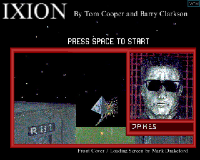 Title screen of the game Ixion on Acorn Archimedes