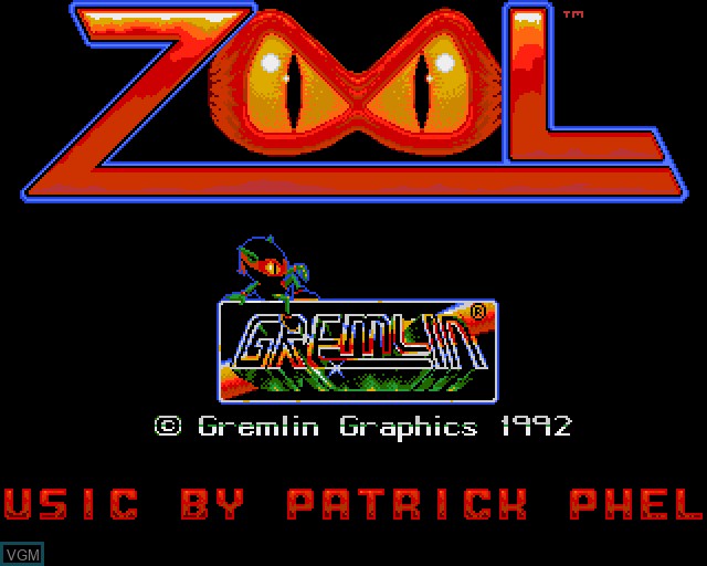 Title screen of the game Zool on Acorn Archimedes