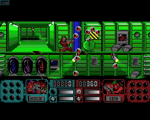 In-game screen of the game Agressor on Acorn Archimedes
