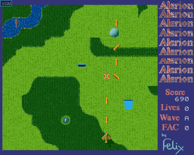 In-game screen of the game Alerion on Acorn Archimedes
