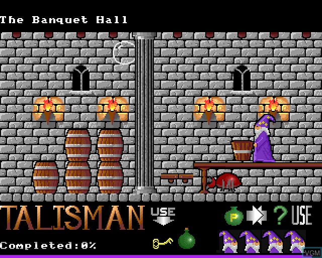 In-game screen of the game Talisman on Acorn Archimedes