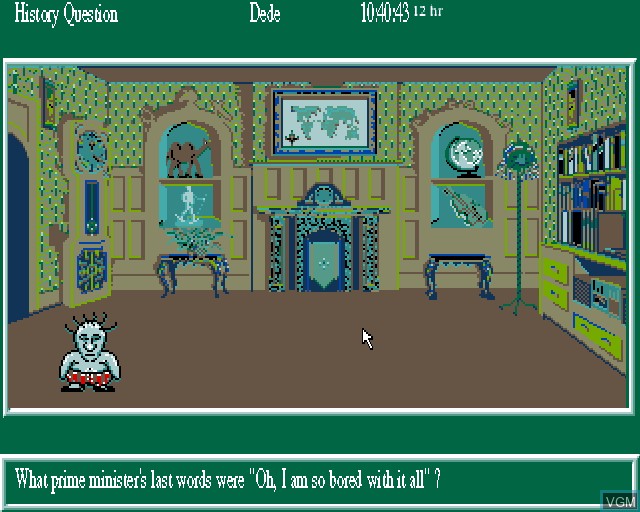 In-game screen of the game Trivial Pursuit on Acorn Archimedes