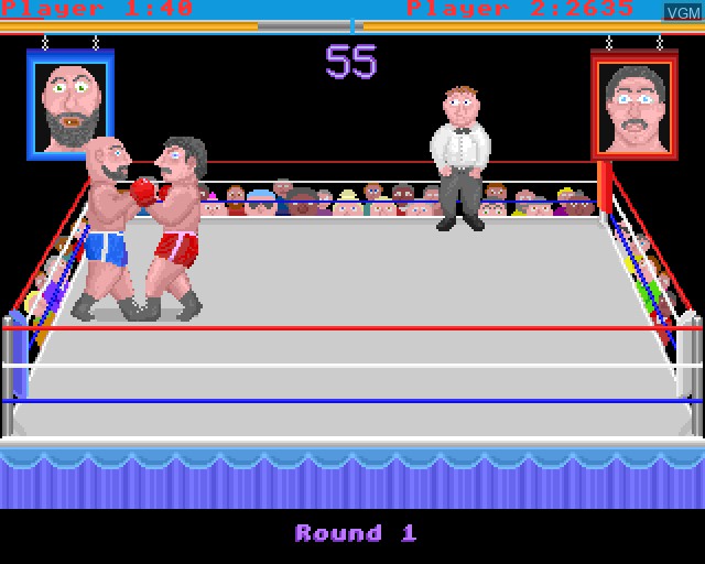 In-game screen of the game All-In Boxing on Acorn Archimedes
