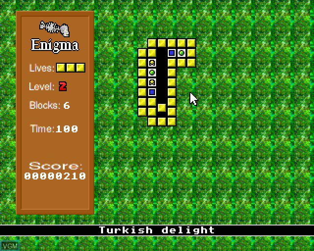 In-game screen of the game Enigma on Acorn Archimedes