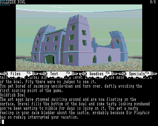 In-game screen of the game Fish on Acorn Archimedes