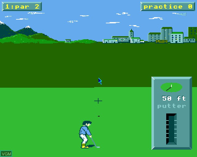 In-game screen of the game Superior Golf on Acorn Archimedes
