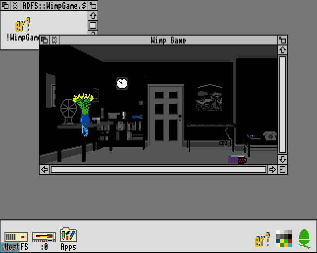 In-game screen of the game Wimp Game, The on Acorn Archimedes