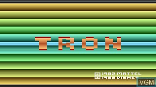 Title screen of the game Adventures of Tron on Atari 2600