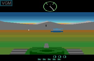 In-game screen of the game Battlezone on Atari 2600