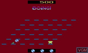 In-game screen of the game Boing! on Atari 2600