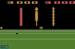 In-game screen of the game Bugs on Atari 2600