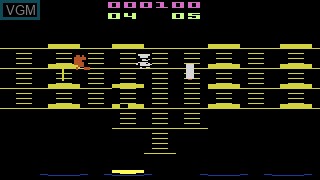 In-game screen of the game Burgertime on Atari 2600